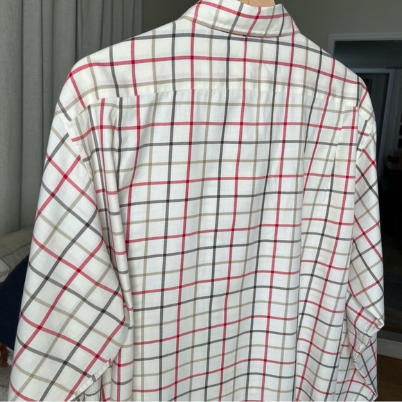 Daniel Cremieux Men’s Cream/red/gray Long Sleeve Plaid Button Up Size L - Picture 8 of 14
